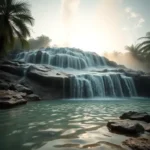Termales Cascada Aguas Termales. Un Baño De Relax