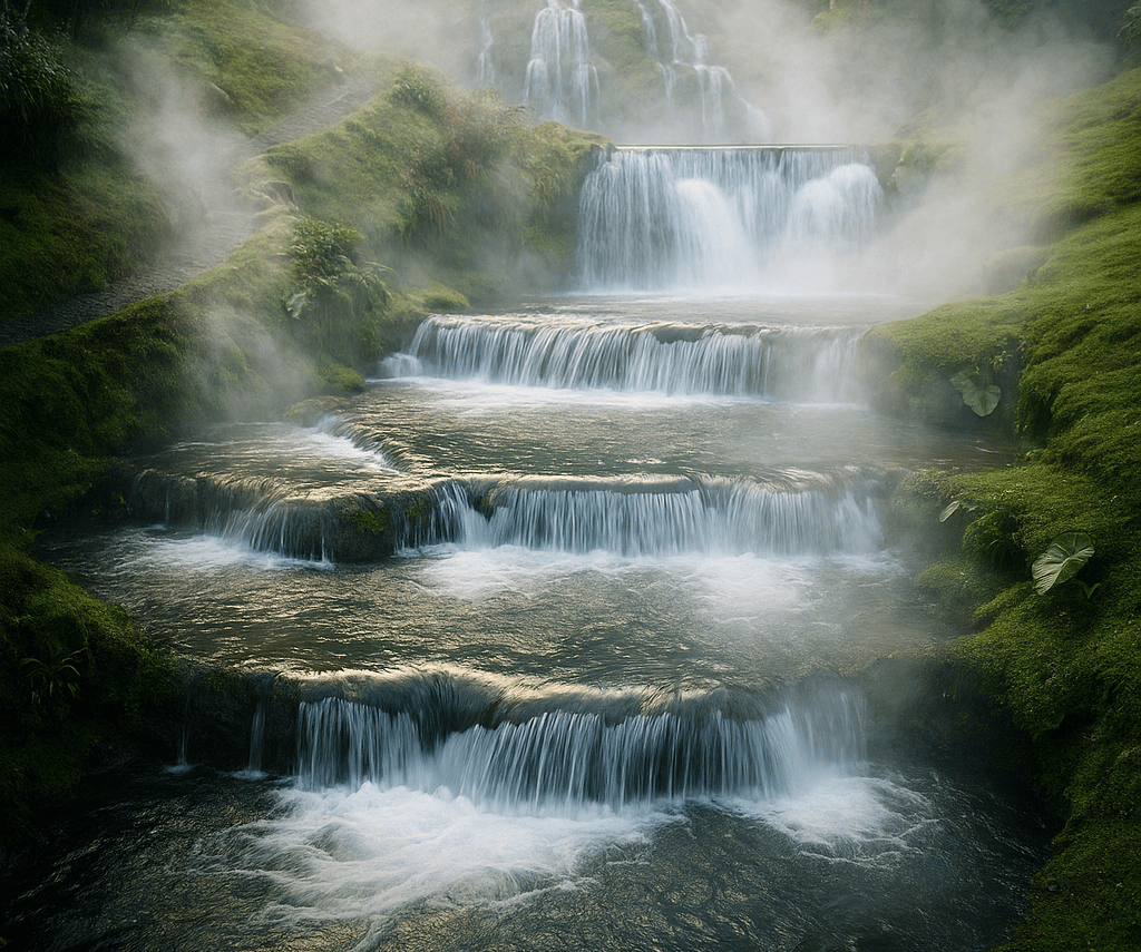 Cascada termal en Colombia