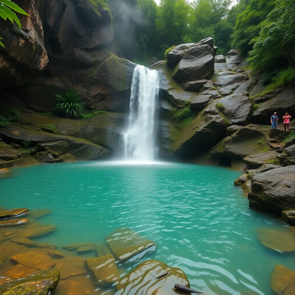 Cascada Termal Más Alta De Colombia